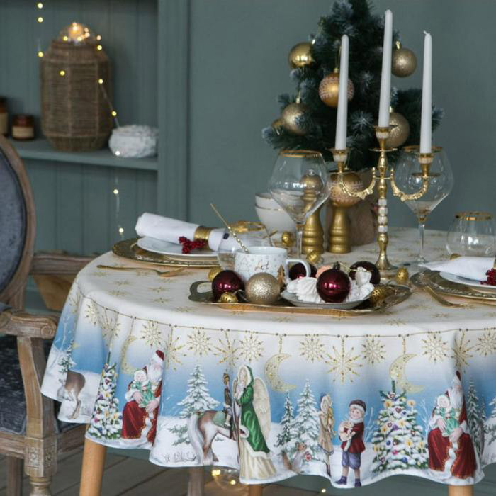 Скатерть Christmas time d=220 см
