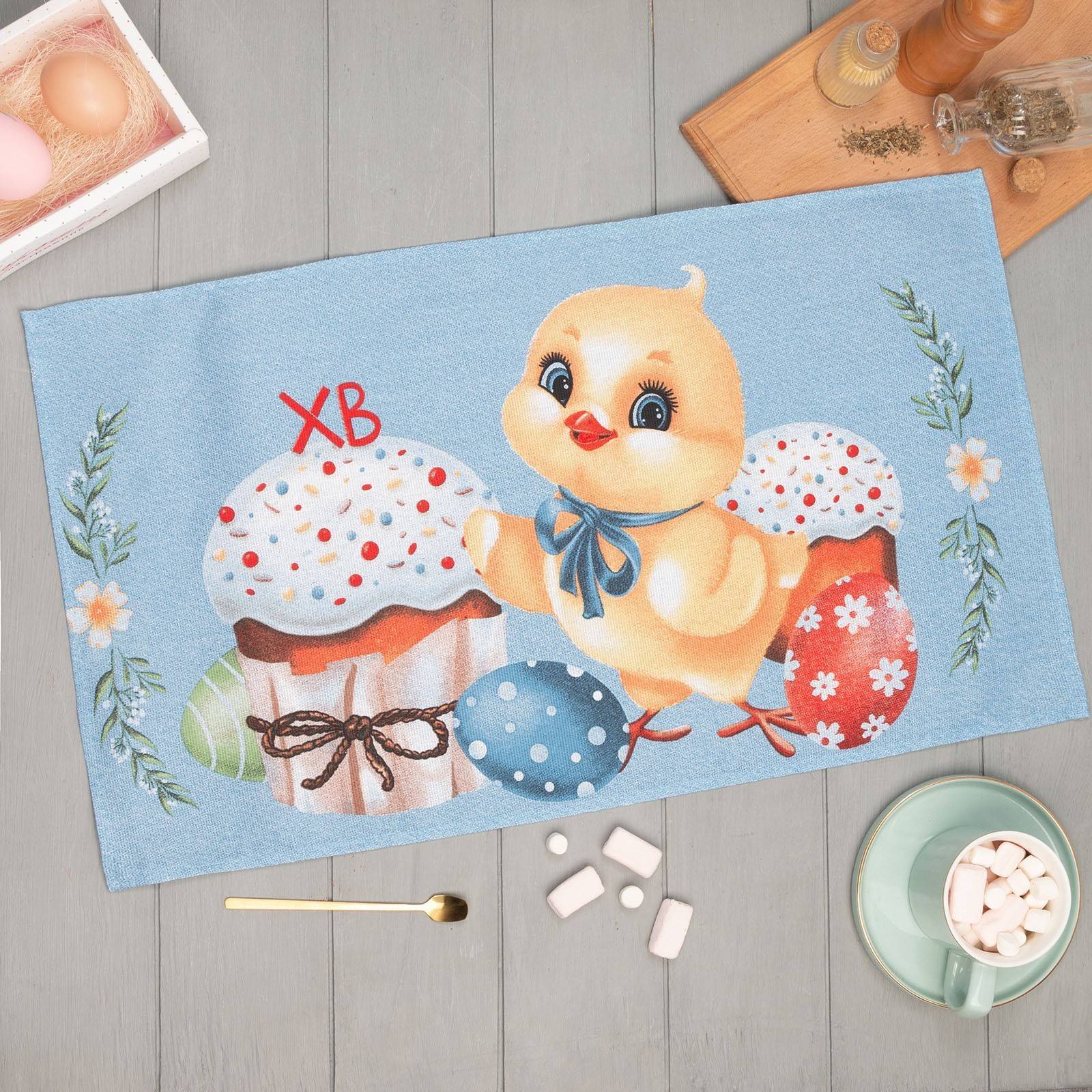 Полотенце кухонное Цыпленок и куличи 35*60 см