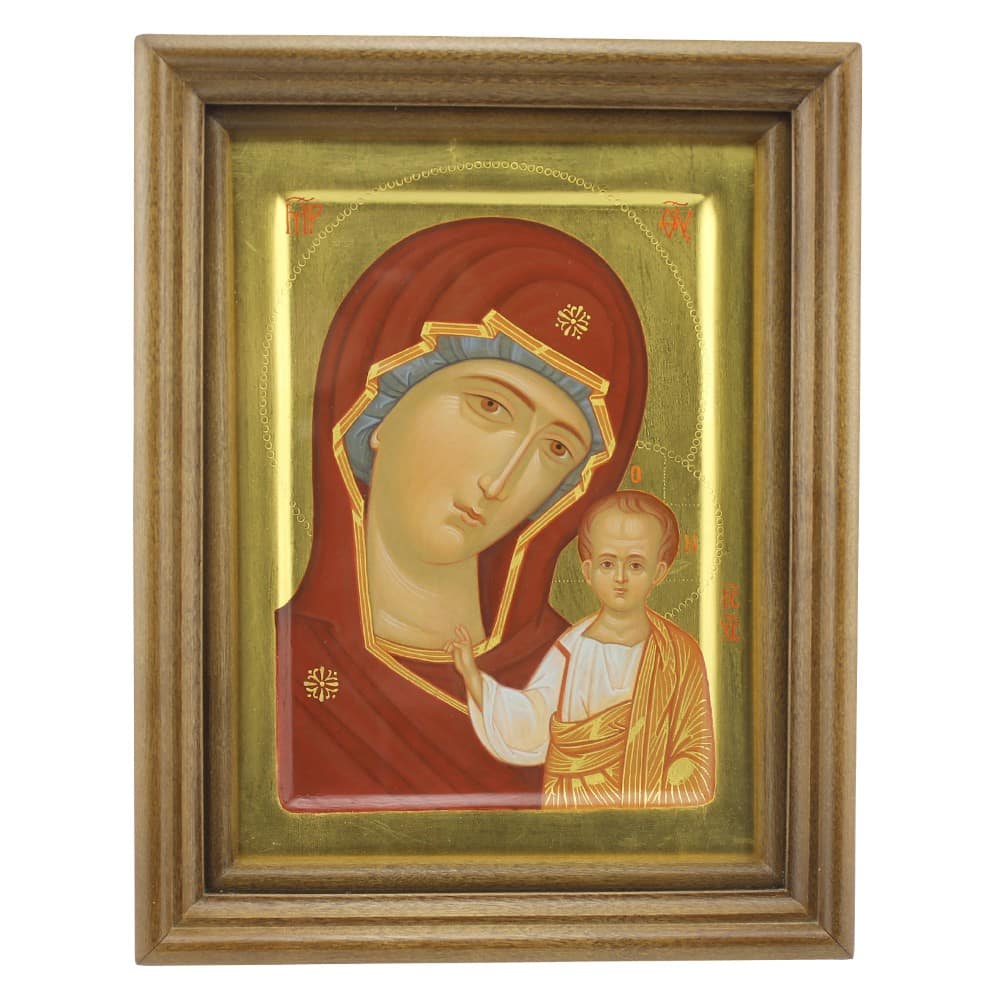 Икона БМ Казанская/ 140*190/ писанная/ оклад Дуб/ руч. работа/ ГК0501