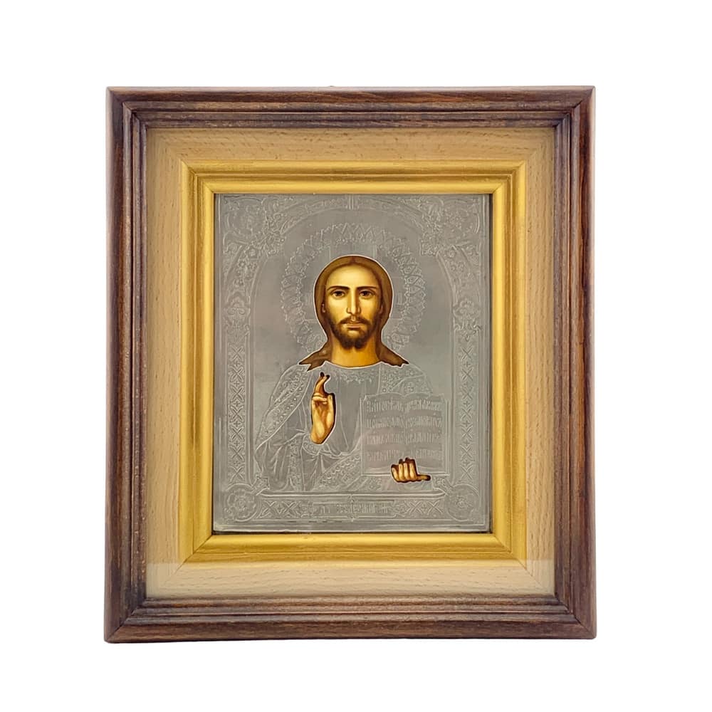 Икона Господь Вседержитель/ 140*180/ писан.Лик/ ризе/ посеребрен/ ОД