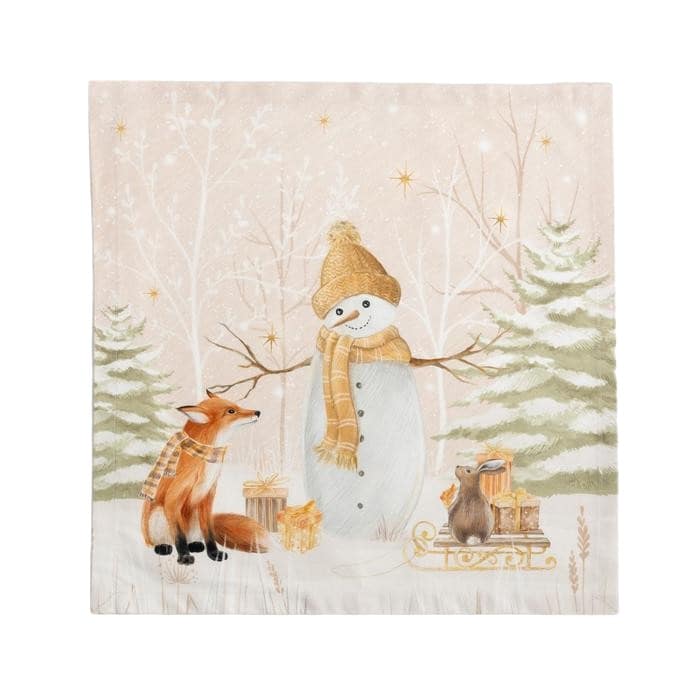Салфетка на стол 'Christmas snowman'