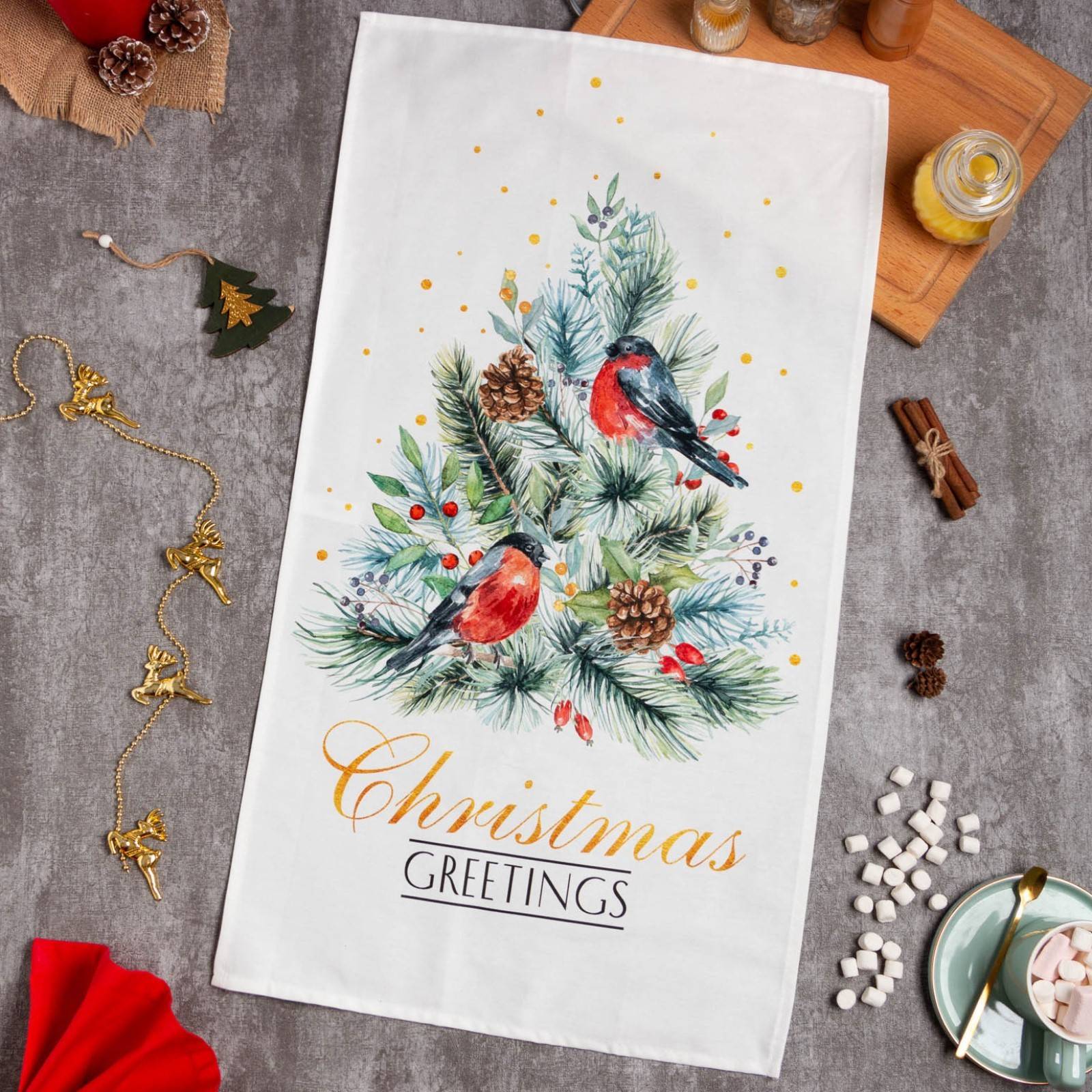 Полотенце кухонное Сhristmas bells 40*73 см