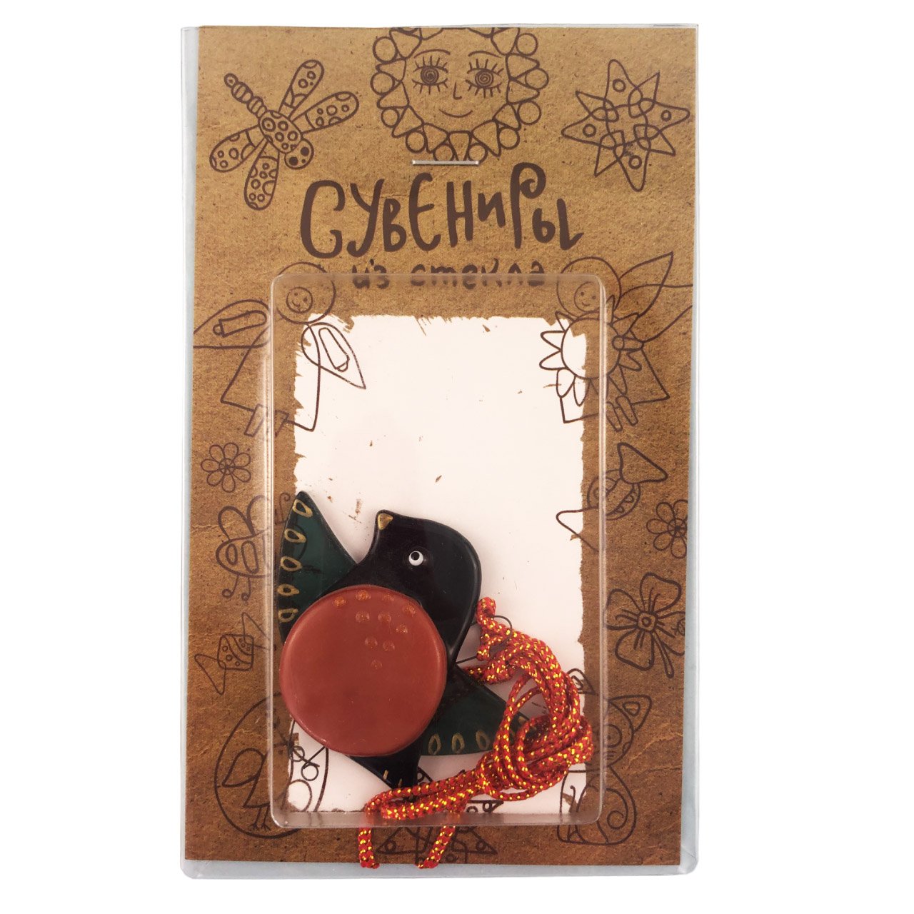 Сувенир из стекла Птичка праздничная С-97729
