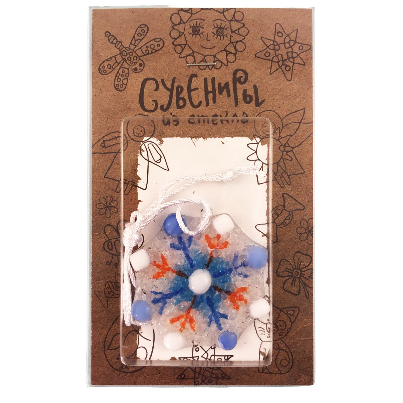 Сувенир из стекла Снежинка малая С-110524