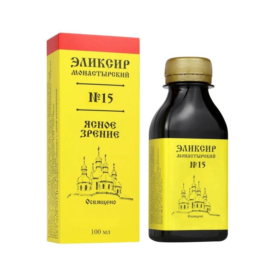 Эликсир монастырский №15 Ясное зрениех 100 мл, Архыз