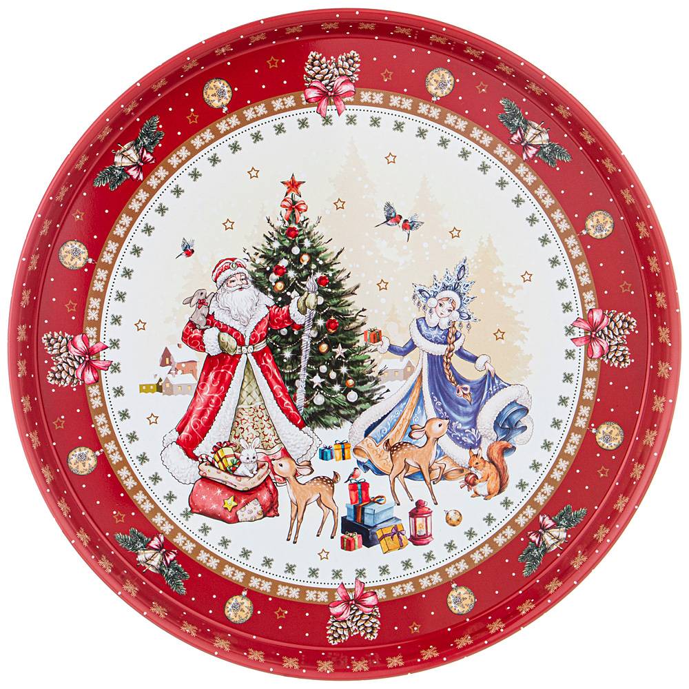 898-026 Поднос сервировочный Agness CHRISTMAS COLLECTION 33 см