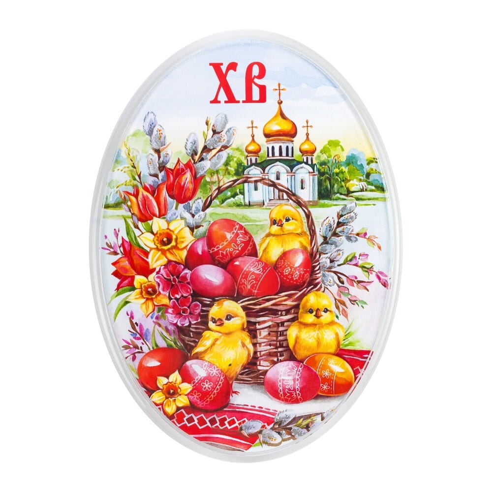 Магнит акриловый ХВ Цыплята,яички,верба
