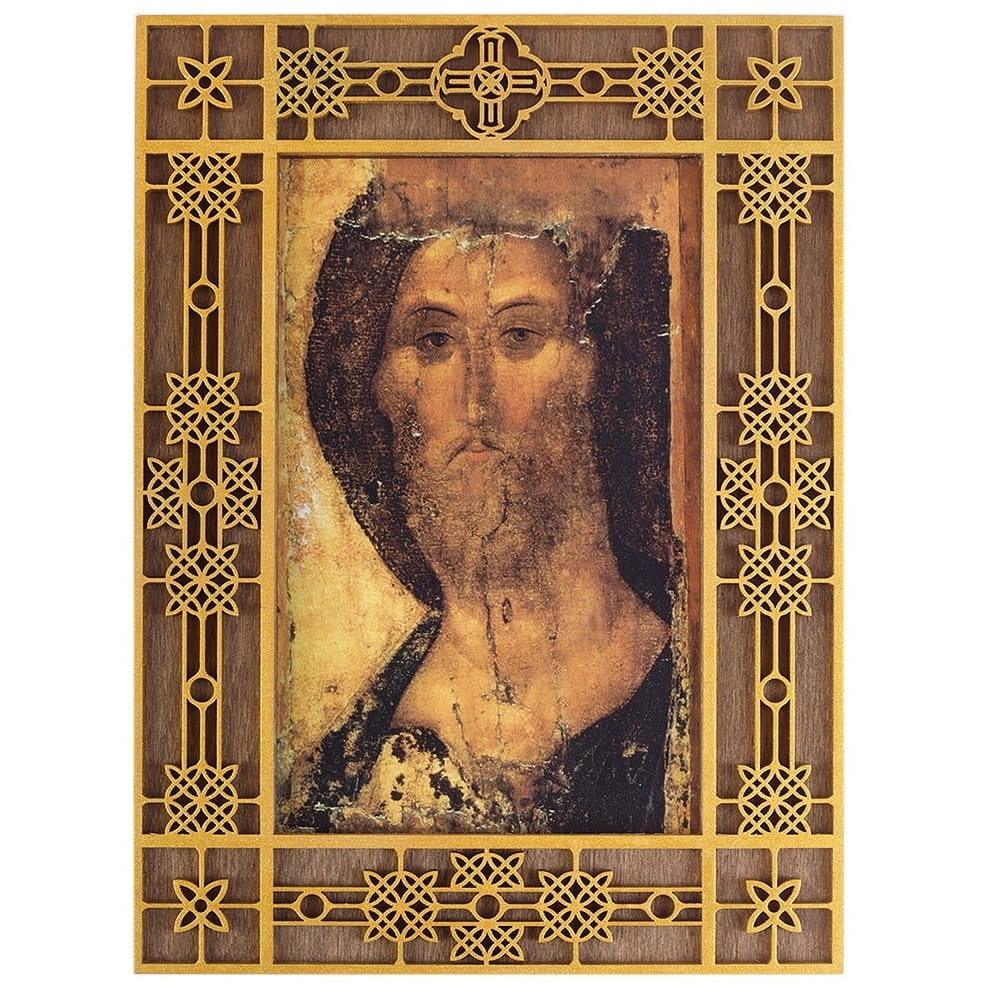 Икона Спаситель резная рамка
