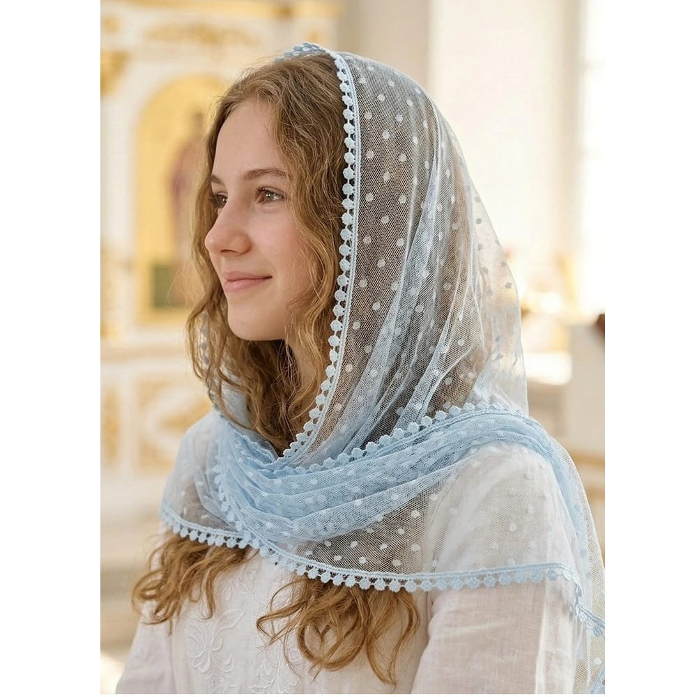 Косынка 150*95 см, голубой