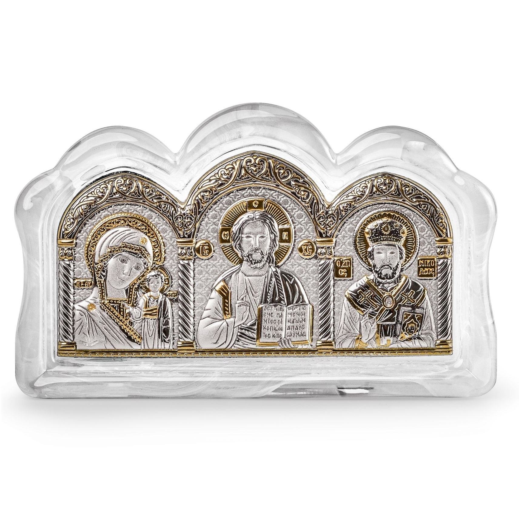 Триптих Спаситель- БМ Казанская-Св.Николай 8*12 см