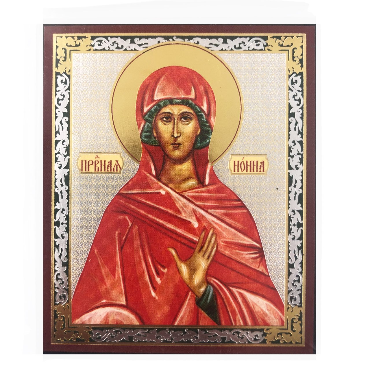 Икона Св.Нонна/ 6*9/ на планшете/ Сф