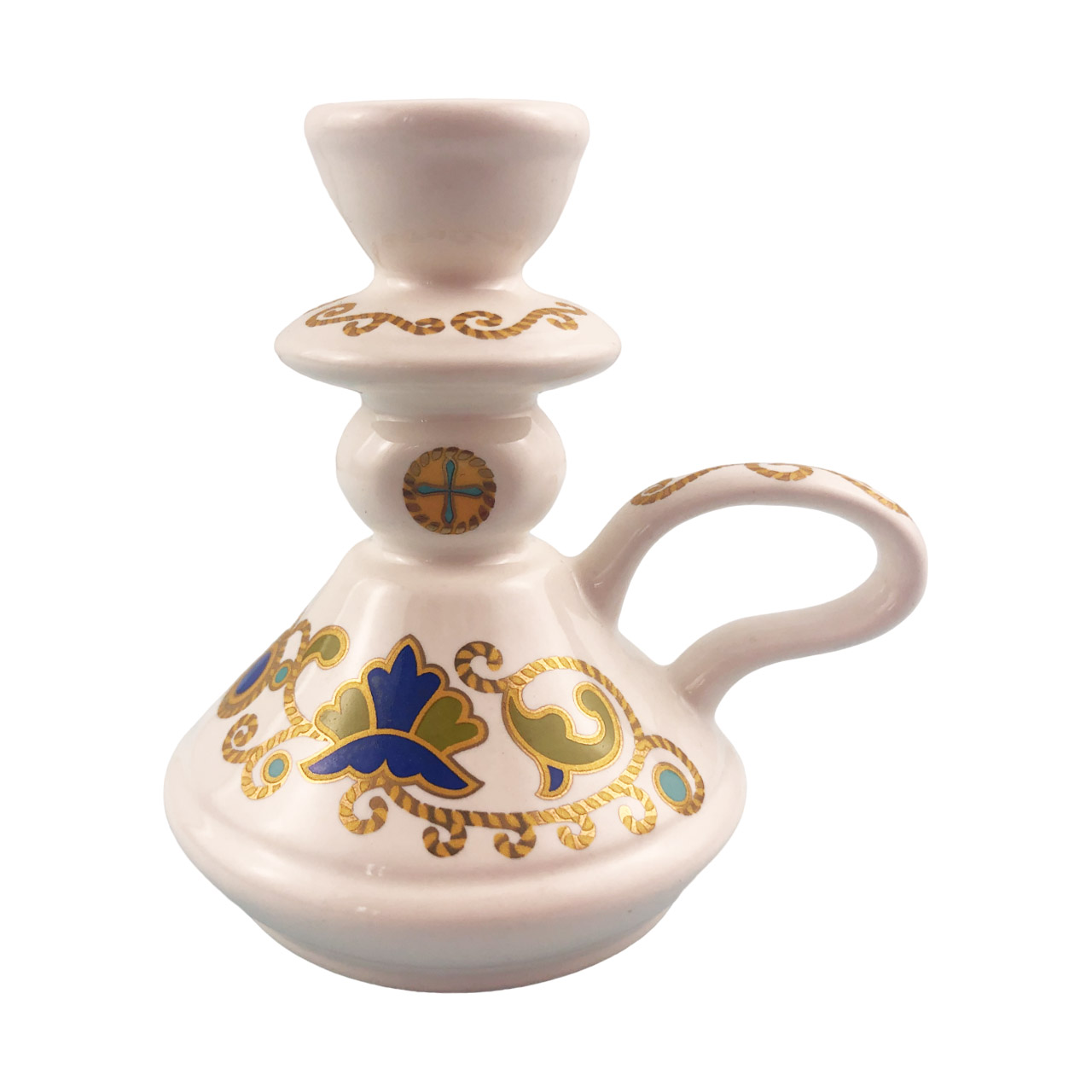 Подсвечник Средний высок/ дек. Филигрань/ золот/ КМ15318